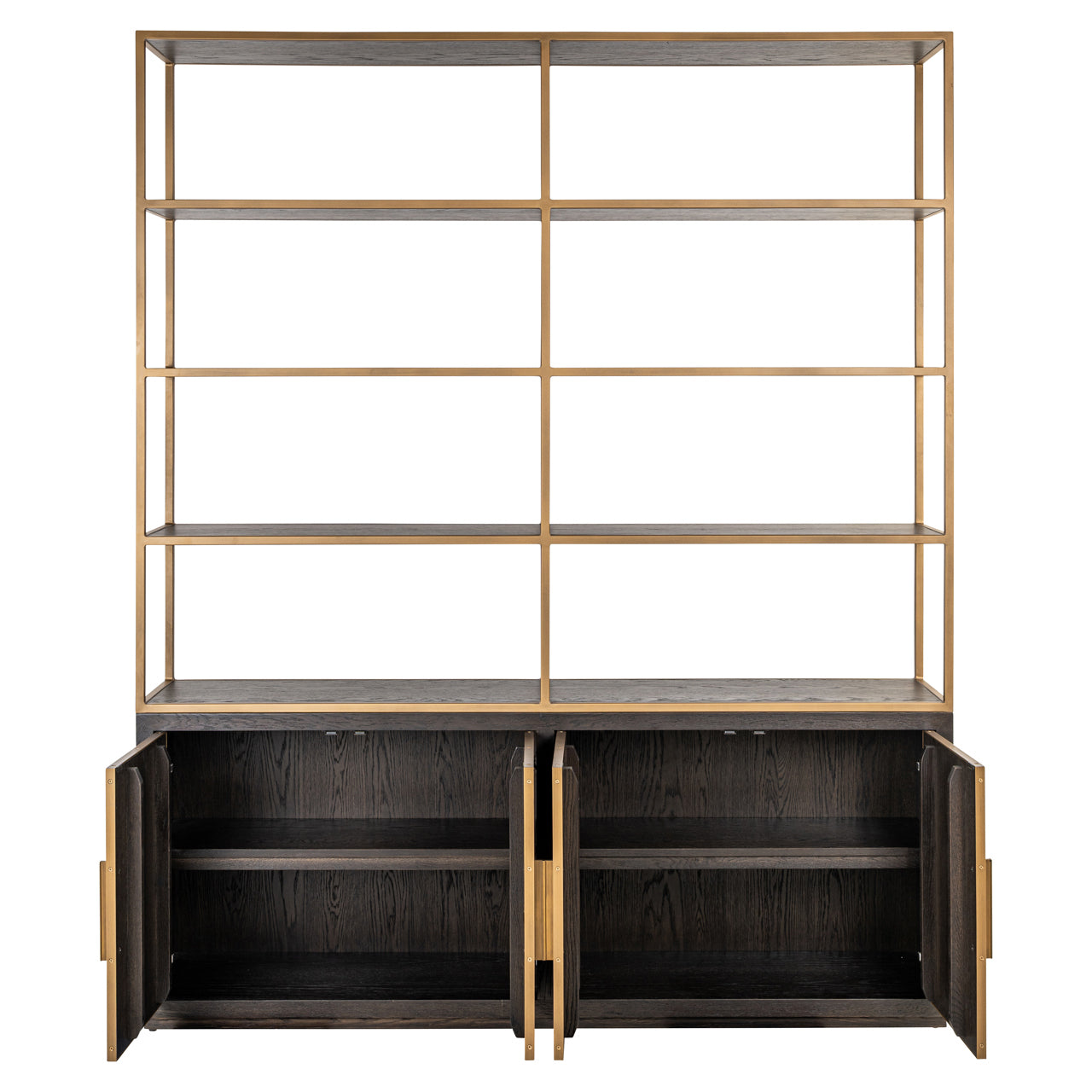 Richmond Interiors Vitrine Carter brown large 4-doors Vitrine Richmond Interiors