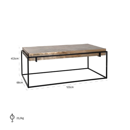 Richmond Interiors Couchtisch Calloway champagne gold