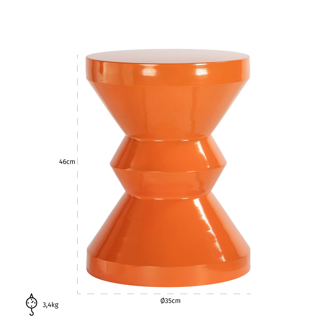 Richmond Interiors Beistelltisch Diablo orange 35Ø Beistelltisch Richmond Interiors