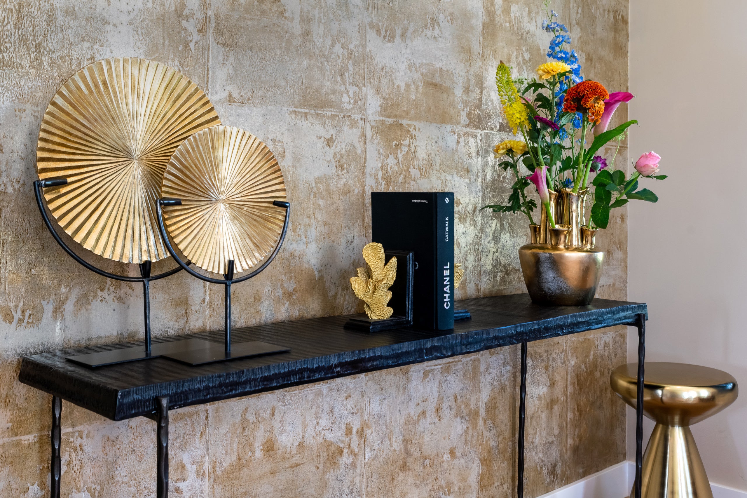 Richmond Interiors Beistelltisch Arlo gold Beistelltisch Richmond Interiors