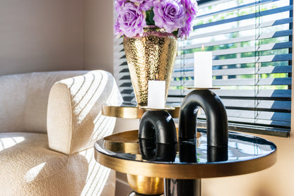 Richmond Interiors Beistelltisch Mose black 41Ø Beistelltisch Richmond Interiors