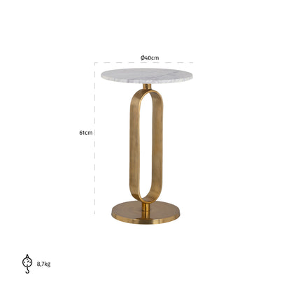Richmond Interiors Beistelltisch Celine brushed gold Beistelltisch Richmond Interiors