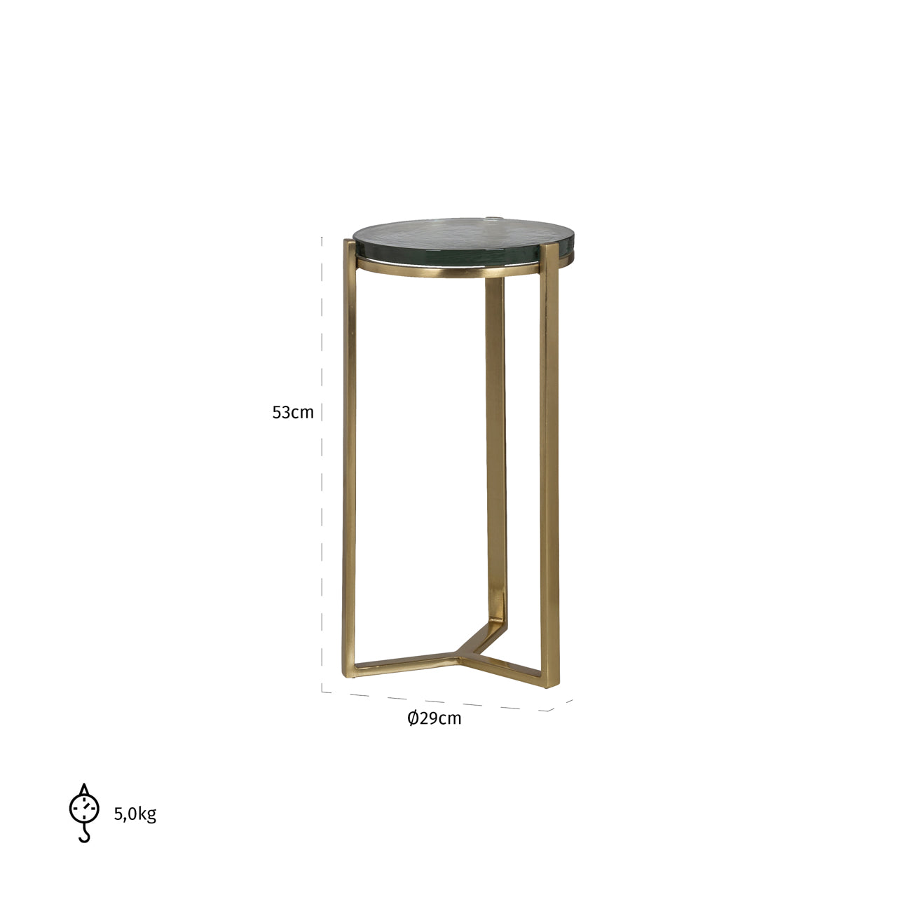 Richmond Interiors Beistelltisch Aubrey gold Beistelltisch Richmond Interiors