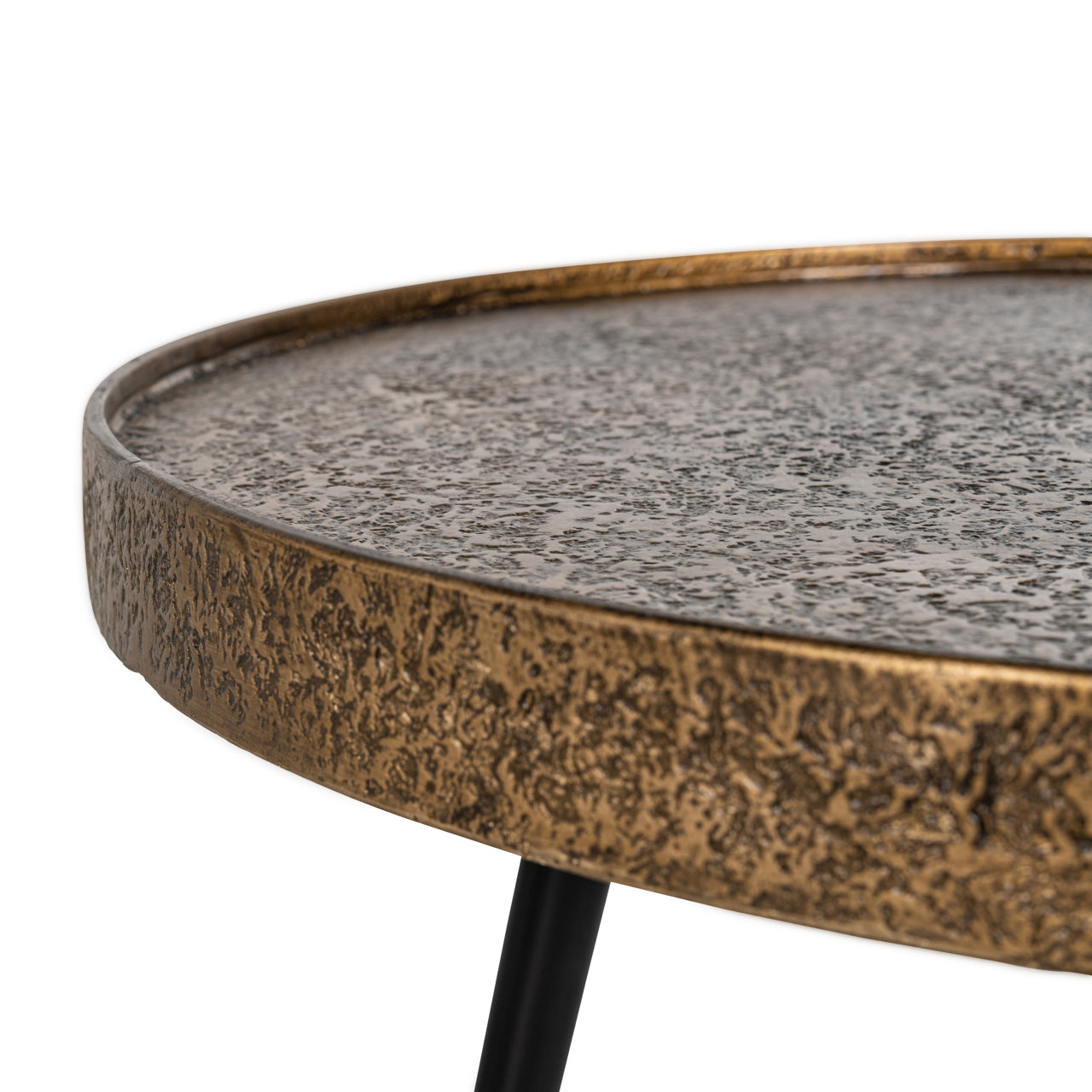 Richmond Interiors Couchtisch Luton black/gold (Set of 3) Couchtisch Richmond Interiors