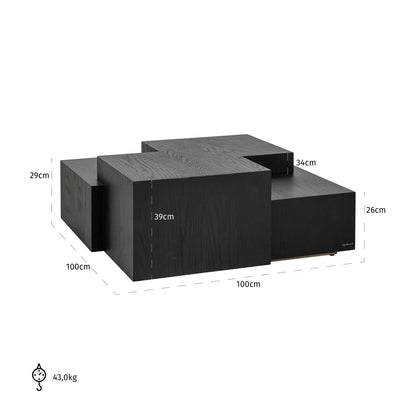 Richmond Interiors Couchtisch Lennox dark coffee Couchtisch Richmond Interiors