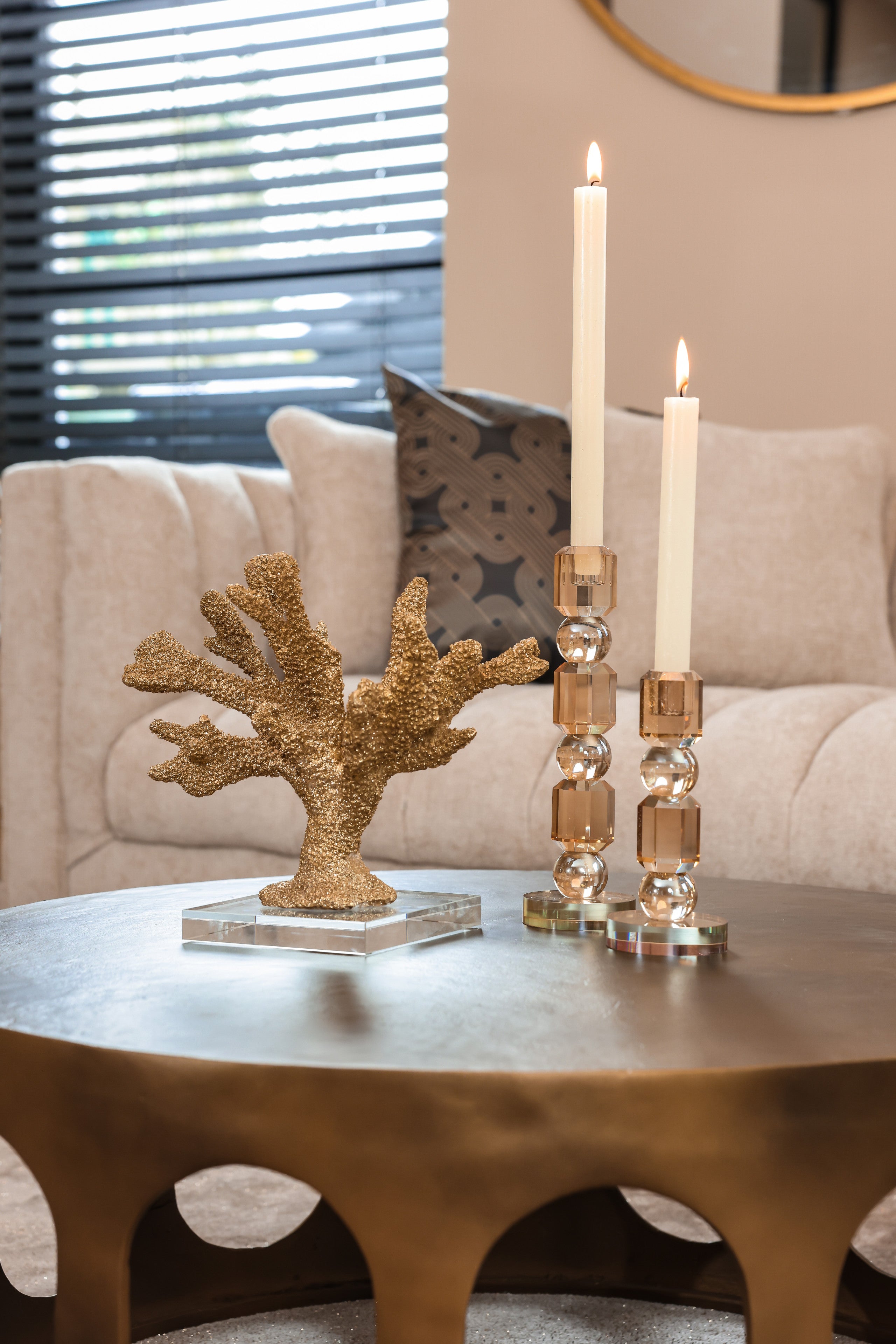 Richmond Interiors Couchtisch Du Pont brushed gold Couchtisch Richmond Interiors