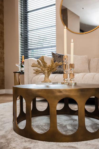 Richmond Interiors Couchtisch Du Pont brushed gold Couchtisch Richmond Interiors