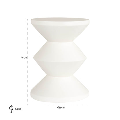 Richmond Interiors Beistelltisch Bloomstone white 35Ø Beistelltisch Richmond Interiors