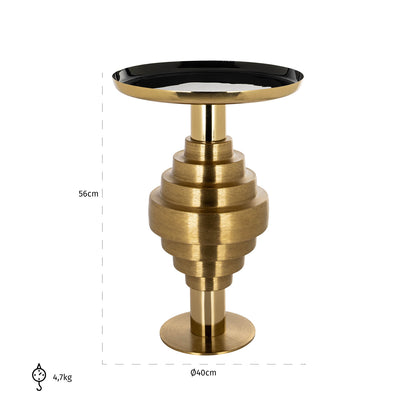 Richmond Interiors Beistelltisch Renao black/gold