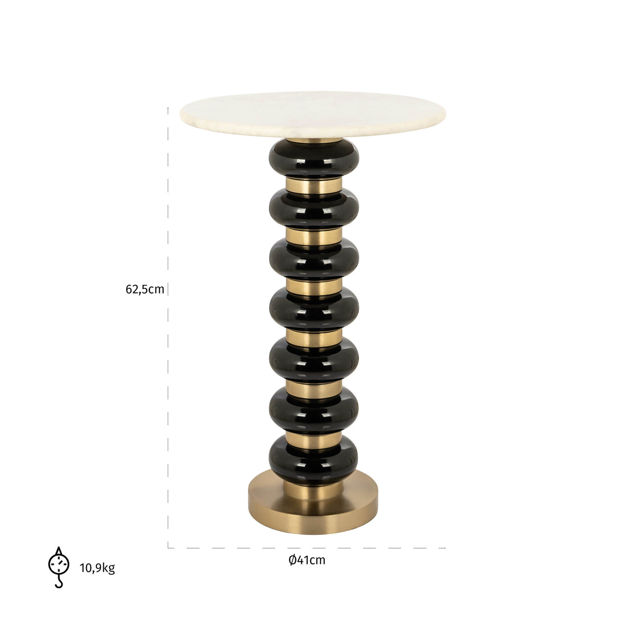Richmond Interiors Beistelltisch Barbara black Beistelltisch Richmond Interiors