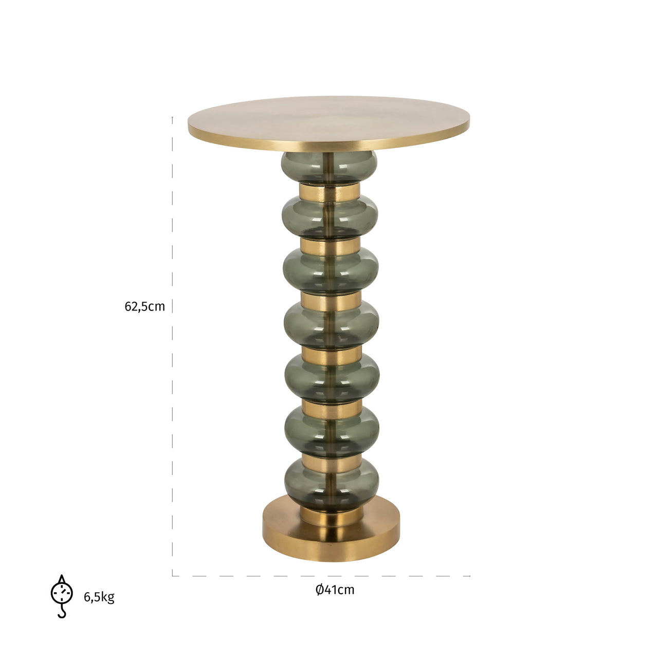 Richmond Interiors Beistelltisch Bowiene green Beistelltisch Richmond Interiors