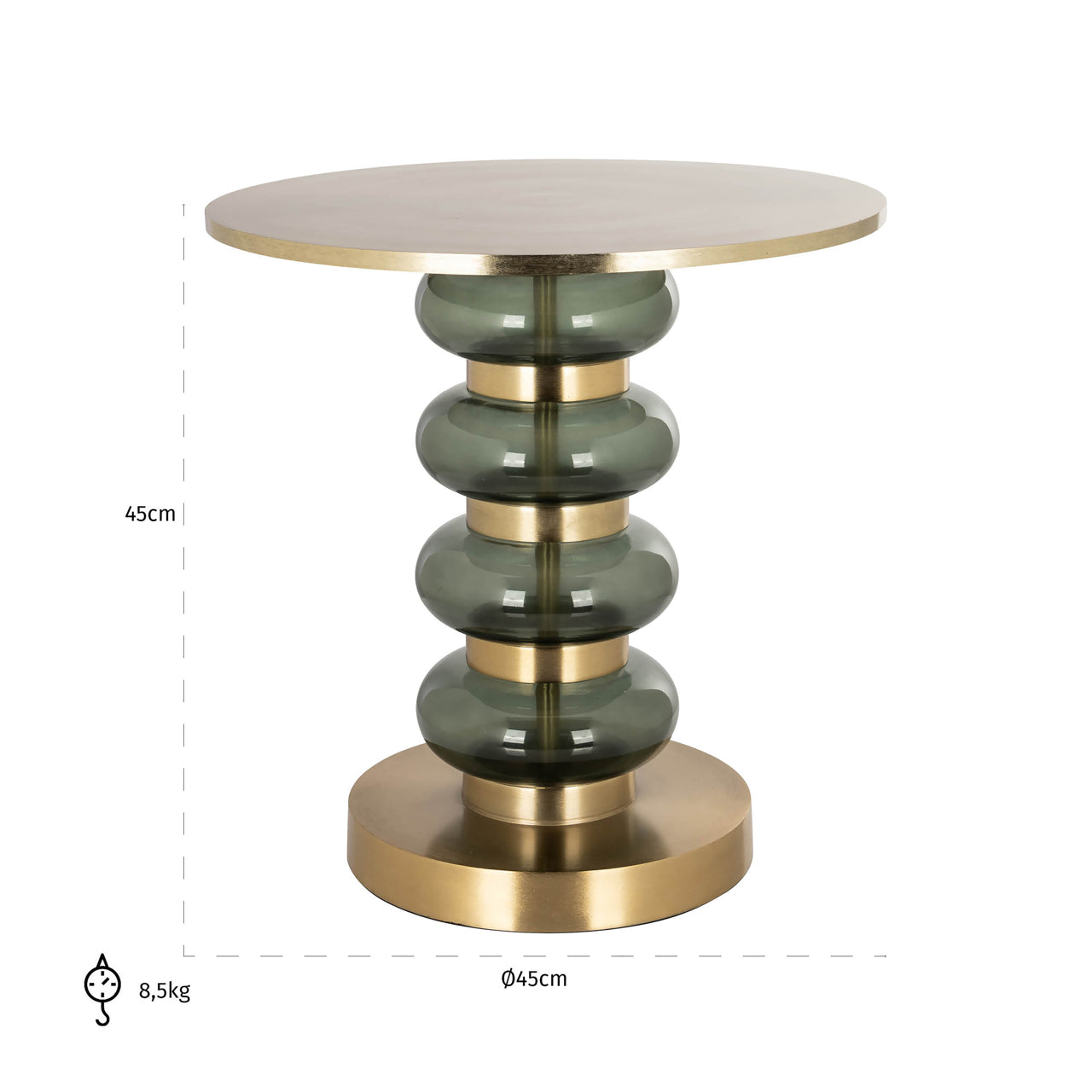 Richmond Interiors Beistelltisch Dalina green Beistelltisch Richmond Interiors