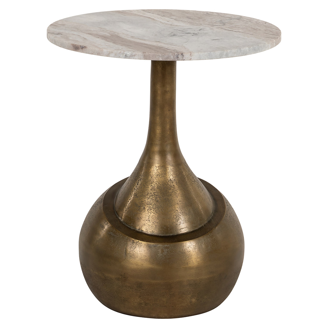 Richmond Interiors Beistelltisch Sia – Brushed Gold Beistelltisch rund Richmond Interiors