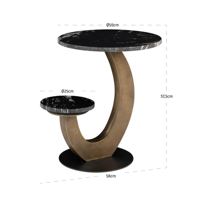Richmond Interiors Beistelltisch Tibby black Beistelltisch Richmond Interiors