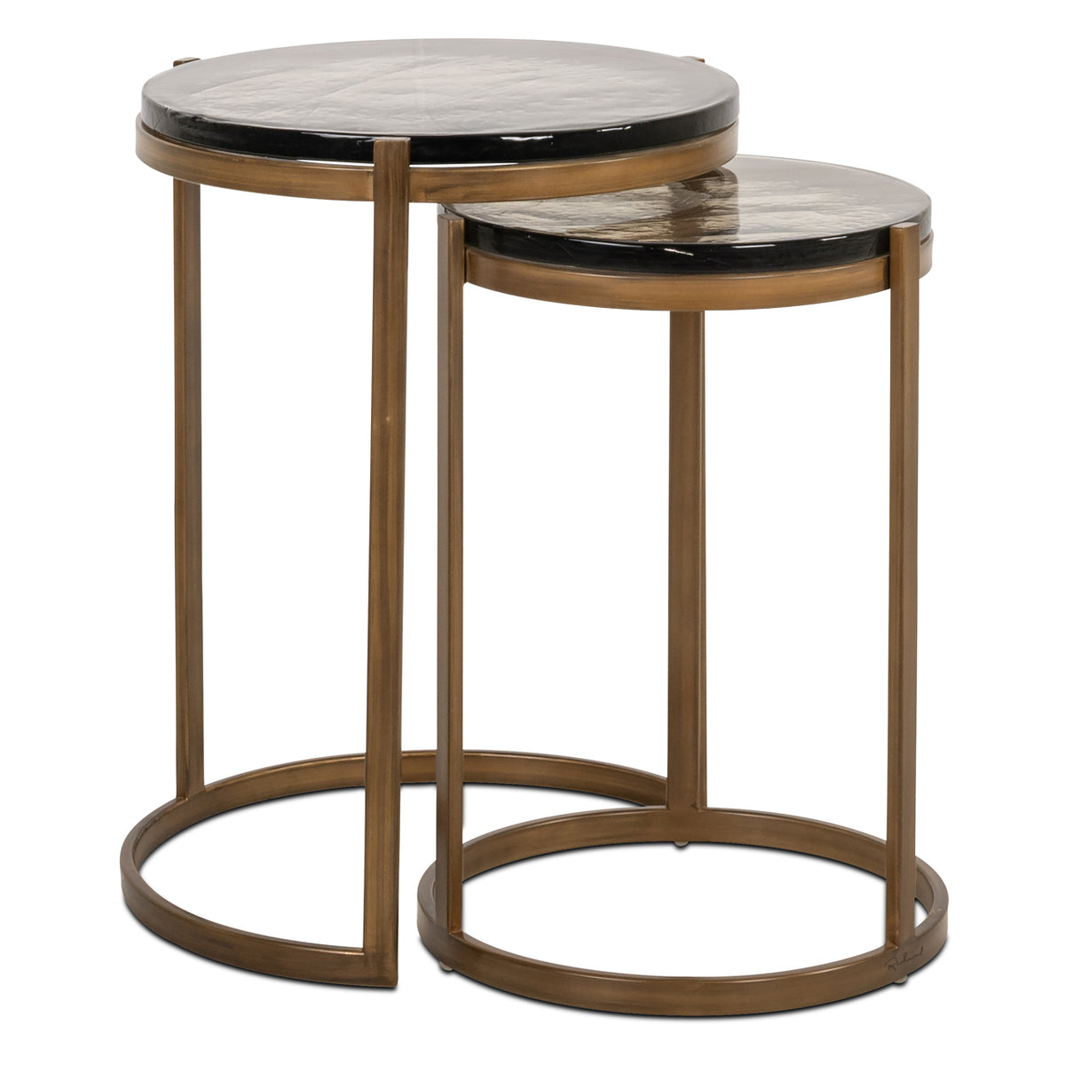 Richmond Interiors Beistelltisch Cleo gold (Set of 2) Richmond Interiors