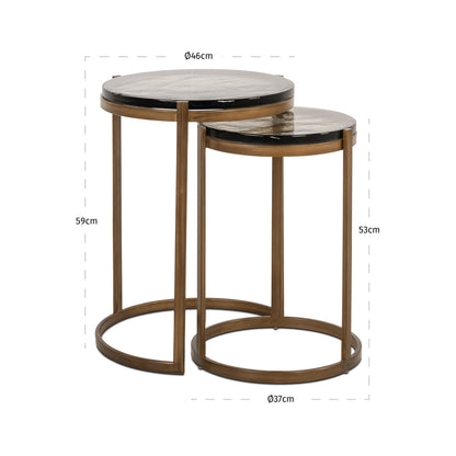 Richmond Interiors Beistelltisch Cleo gold (Set of 2) Richmond Interiors