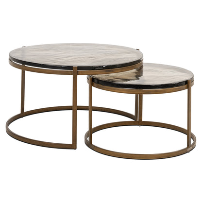Richmond Interiors Table basse Cleo or (Ensemble de 2)