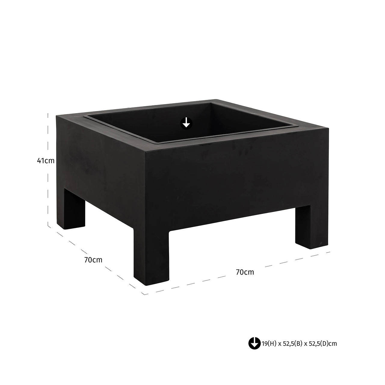 Richmond Interiors Feuerschale Nerium – Black (Outdoor) Outdoor Zubehör Richmond Interiors