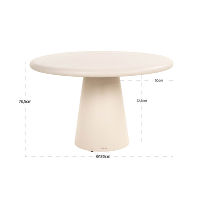 Richmond Interiors Outdoor Esstisch Urban Bloom sandstone 130Ø Outdoor Esstisch Richmond Interiors