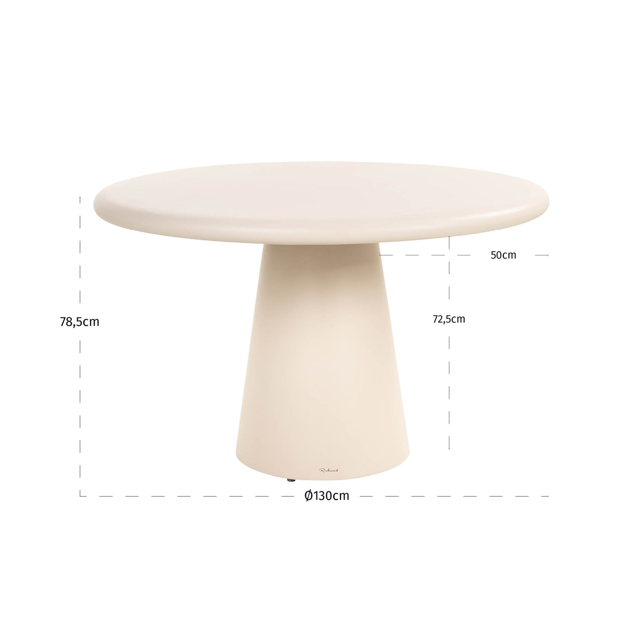 Richmond Interiors Outdoor Esstisch Urban Bloom sandstone 130Ø Outdoor Esstisch Richmond Interiors