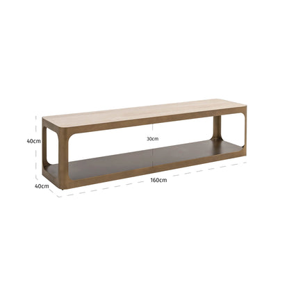 Richmond Interiors TV-Schrank Claridge beige 160x40 TV-Schrank Richmond Interiors