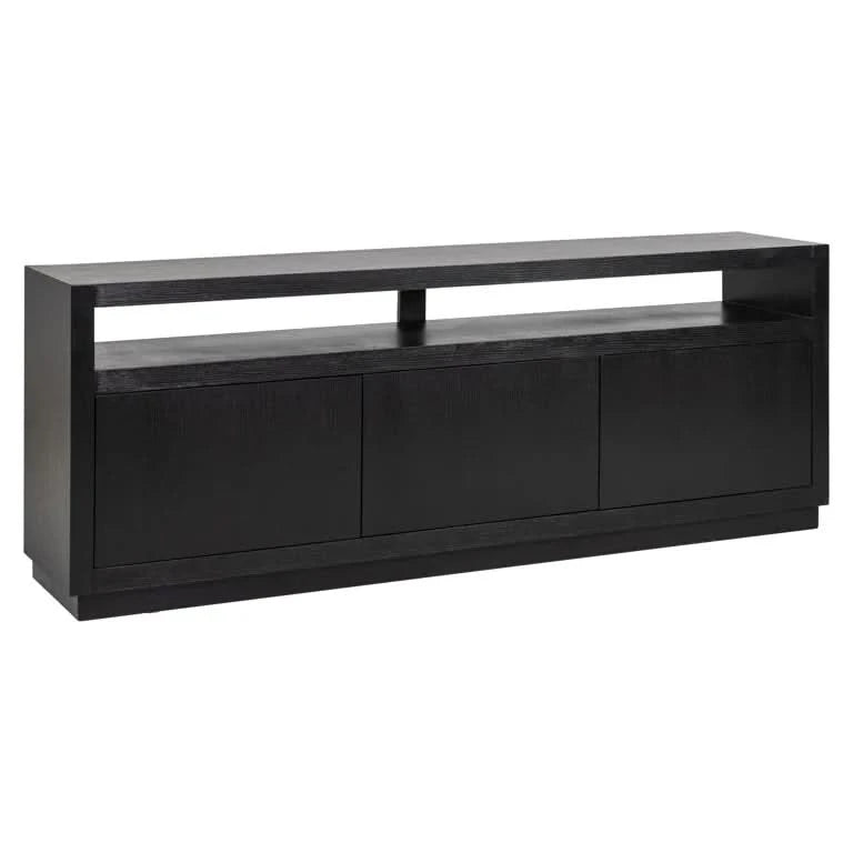 Richmond Interiors TV cabinet Bonvoy black 3-doors (Black) Fernsehkommode Richmond Interiors