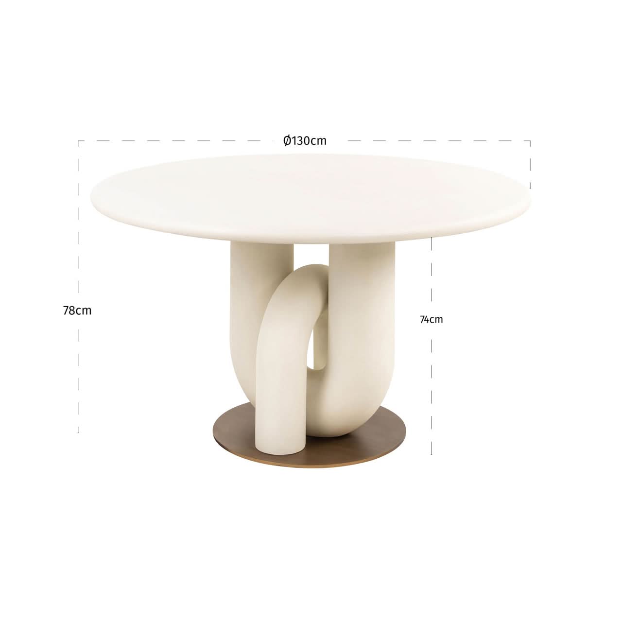 Richmond Interiors – Esstisch Winslow white 135Ø Esstisch rund Richmond Interiors