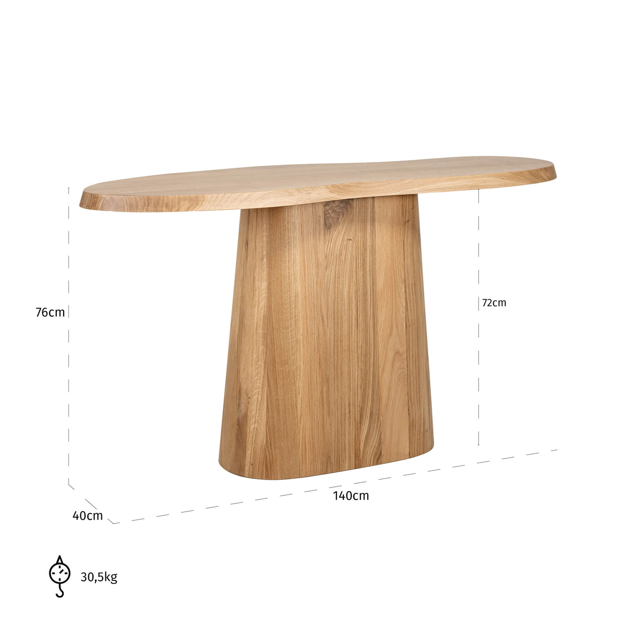 Richmond Interiors Konsole Riva natural oak Konsole Richmond Interiors