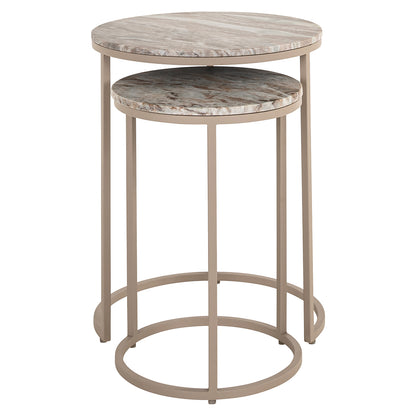 Richmond Interiors Beistelltisch Fairfax – 2er-Set (Stone) 2er-Set Beistelltische Richmond Interiors
