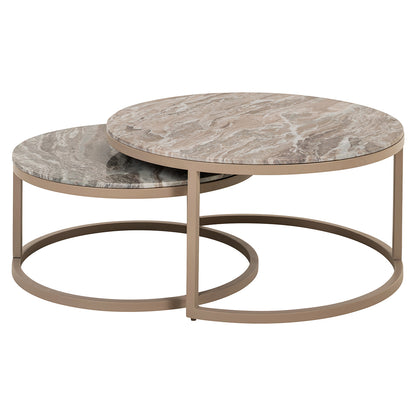 Richmond Interiors Couchtisch Fairfax – 2er-Set (Stone) 2er-Set Couchtisch Richmond Interiors