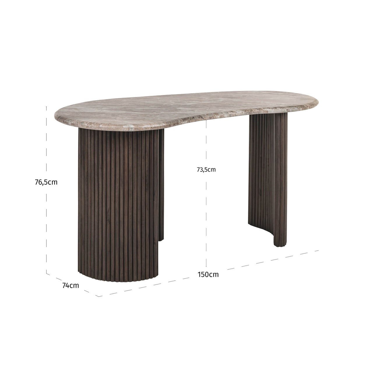 Richmond Interiors Schreibtisch Rashford Blush beige Schreibtisch Richmond Interiors