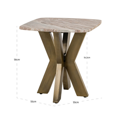 Richmond Interiors Beistelltisch Bottega Blush beige Beistelltisch Richmond Interiors