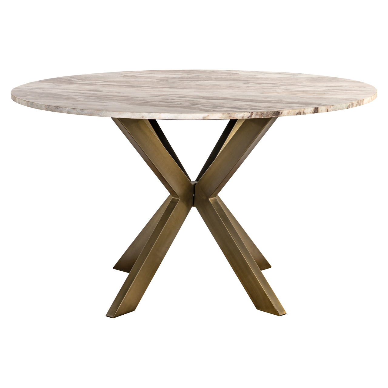 Richmond Interiors Esstisch Bottega Blush beige 140Ø Esstisch Richmond Interiors