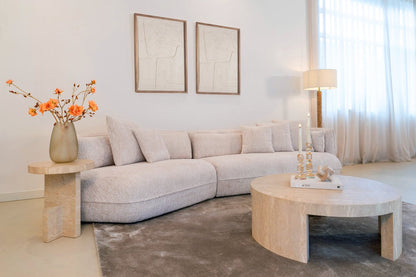 Alexander Jones Couchtisch rund Biltmore Italienisch beige Travertin Couchtisch rund Alexander Jones