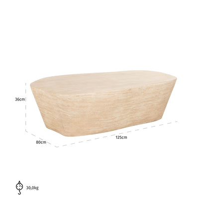 Richmond Interiors Couchtisch Fictus beige 125 Couchtisch Richmond Interiors