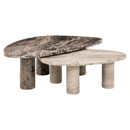 Richmond Interiors Couchtisch Nazario 2er-Set (Brown) Couchtisch-Set Richmond Interiors