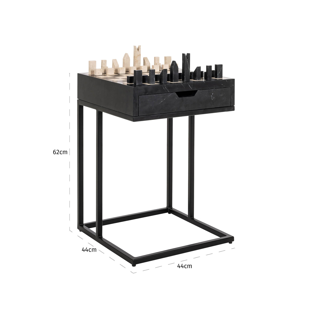 Richmond Interiors Beistelltisch Davos black Beistelltisch Richmond Interiors