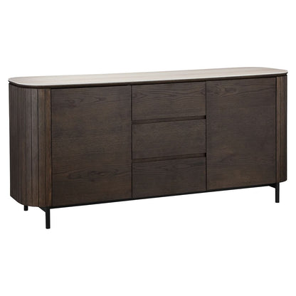 Richmond Interiors Sideboard Ritz 2-türig 3-Schubladen (Brown) Sideboard Richmond Interiors