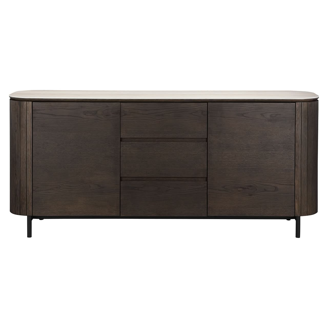 Richmond Interiors Sideboard Ritz 2-türig 3-Schubladen (Brown) Sideboard Richmond Interiors