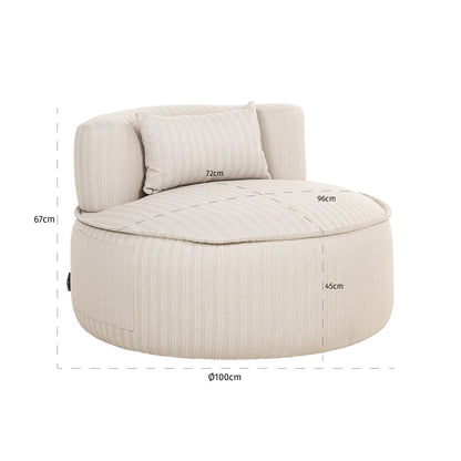 Richmond Interiors Outdoor Lounge Stuhl Nammos beige swivel Outdoor Lounge Stuhl Richmond Interiors