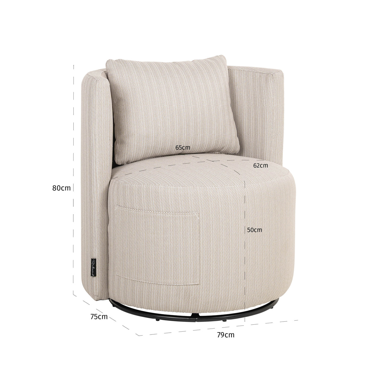 Richmond Interiors Outdoor Stuhl Marlin beige swivel Outdoor Stuhl Richmond Interiors