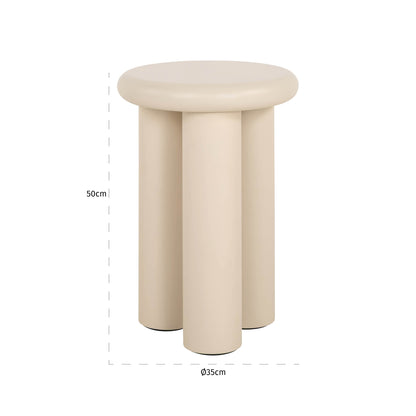 Richmond Interiors Beistelltisch Elbaz beige 35Ø Beistelltisch Richmond Interiors