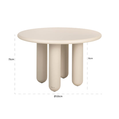 Richmond Interiors Esstisch Calma beige 120Ø Esstisch Richmond Interiors