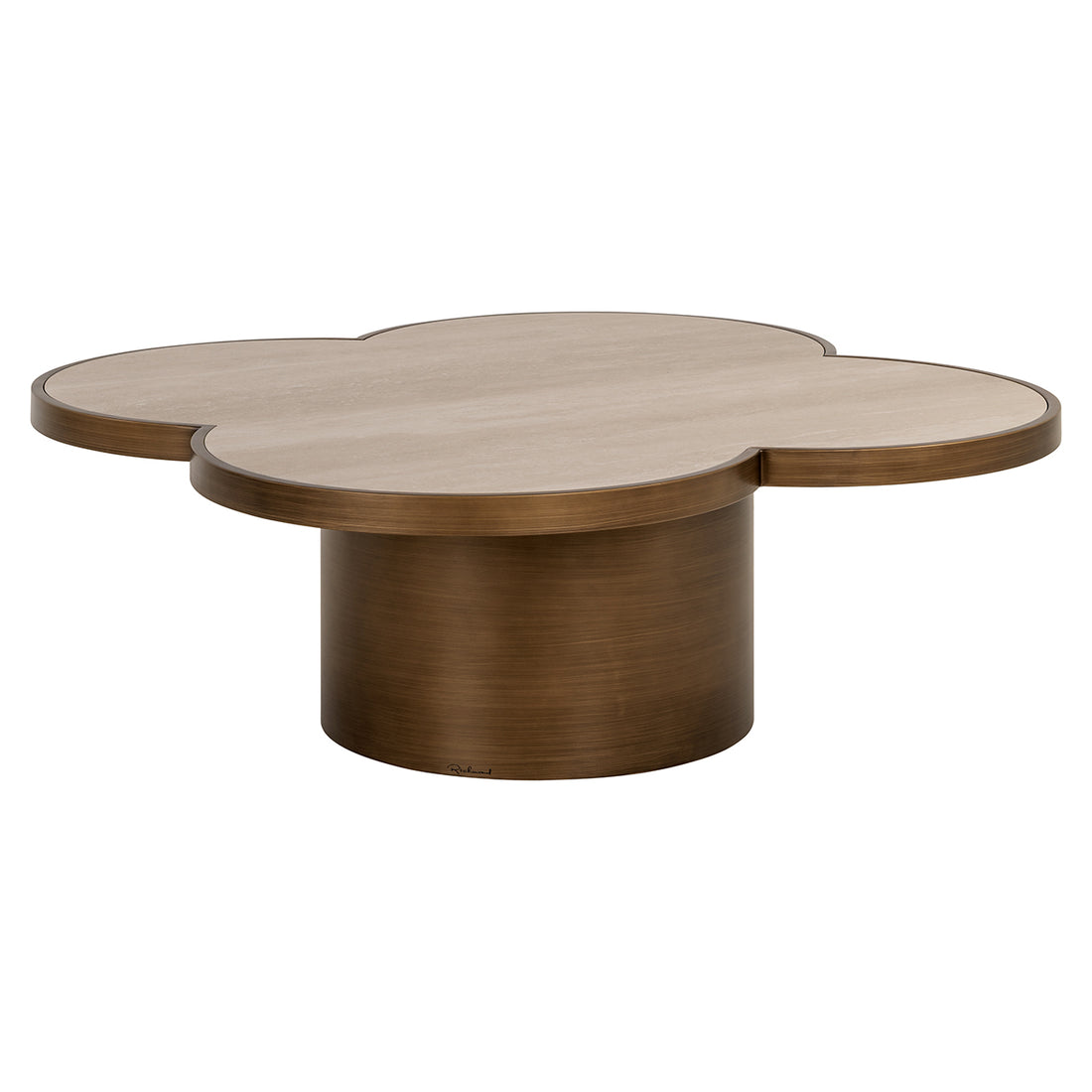 Richmond Interiors Couchtisch Clover (Beige) Couchtisch rund Richmond Interiors