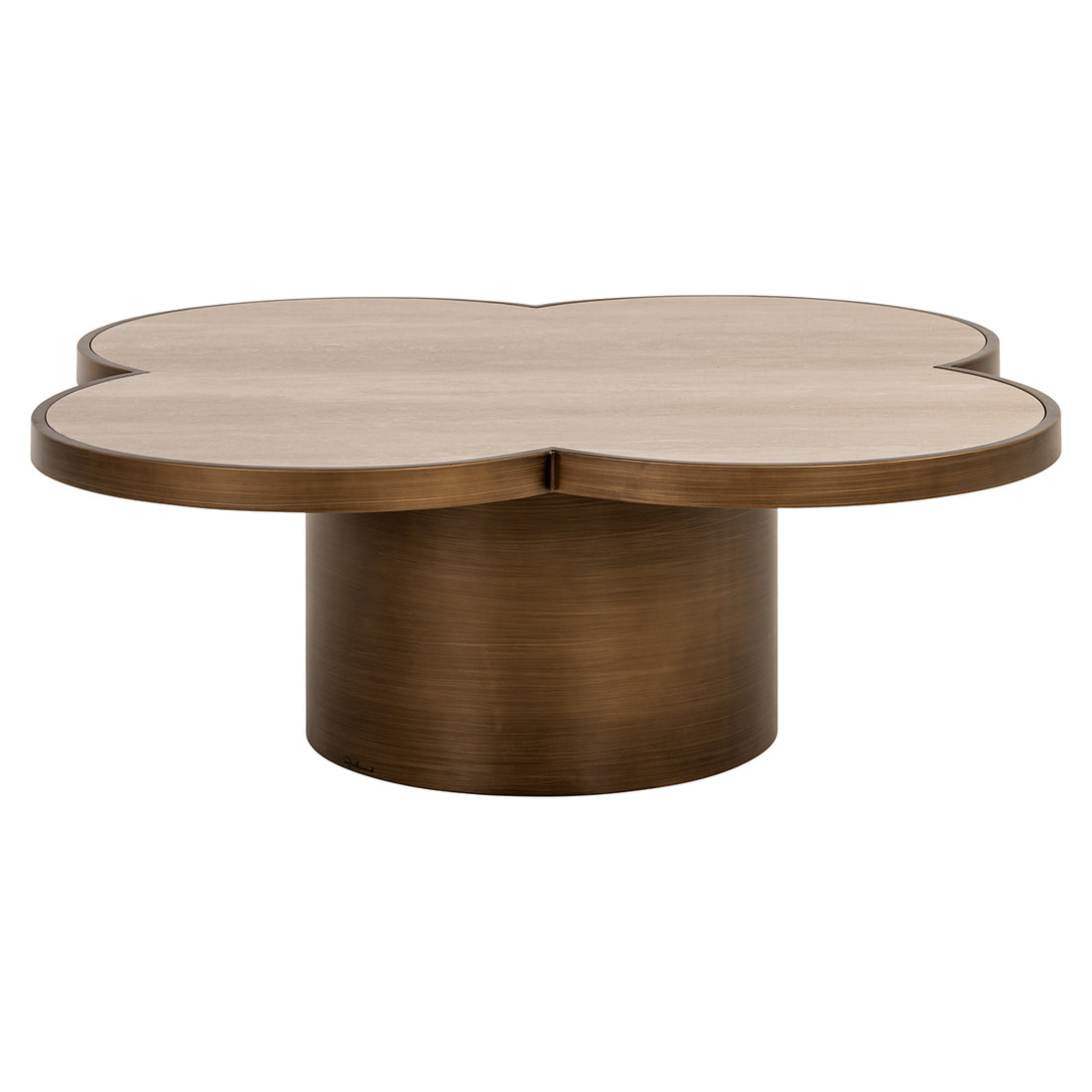 Richmond Interiors Couchtisch Clover (Beige) Couchtisch rund Richmond Interiors