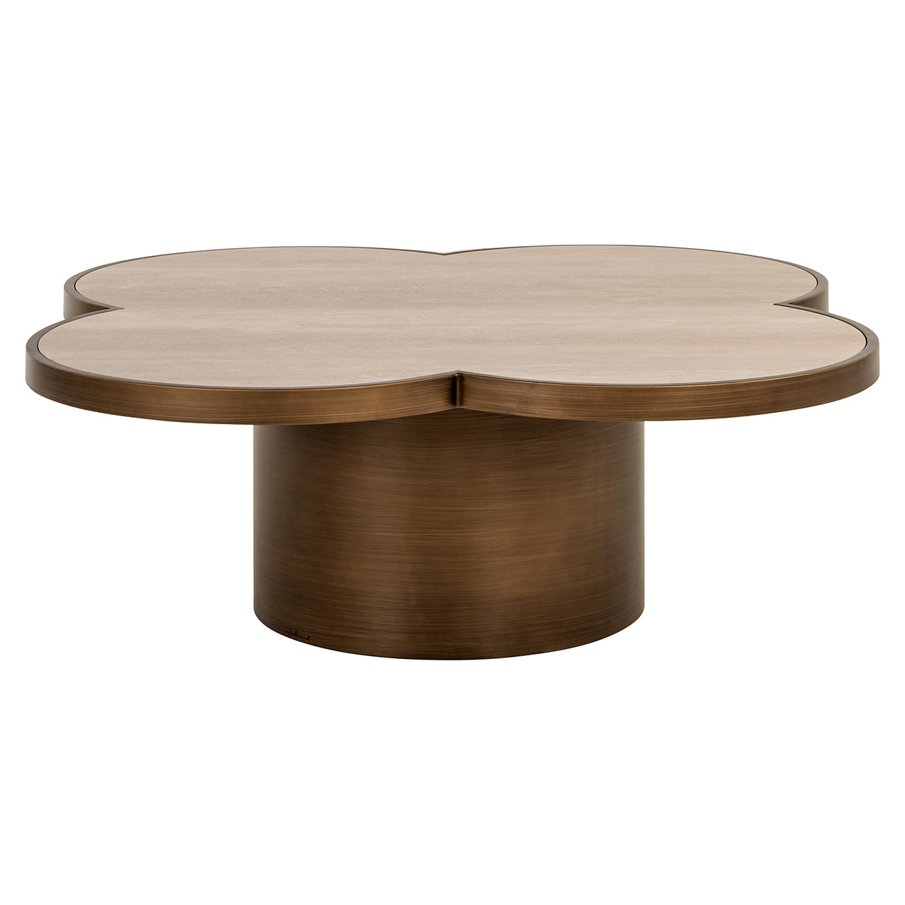 Richmond Interiors Couchtisch Clover (Beige) Couchtisch rund Richmond Interiors