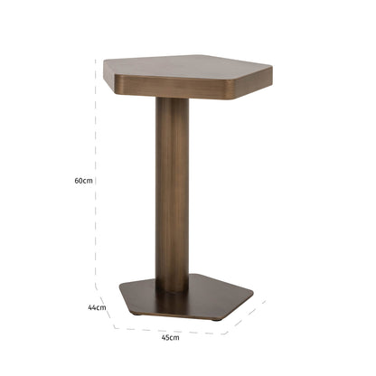 Richmond Interiors Beistelltisch Hexa brushed gold Beistelltisch Richmond Interiors