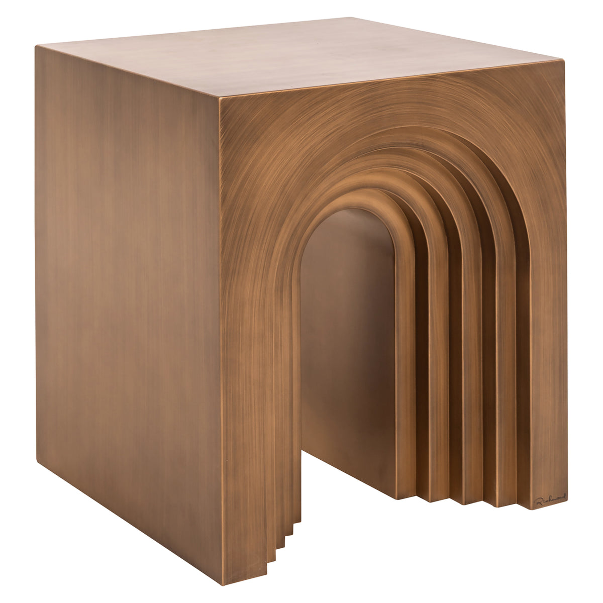 Richmond Interiors Beistelltisch Vevey brushed gold Richmond Interiors