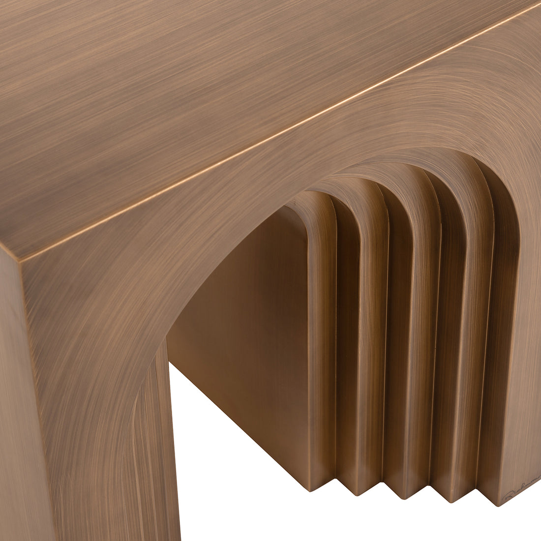 Richmond Interiors Beistelltisch Vevey – Brushed Gold Beistelltisch eckig Richmond Interiors