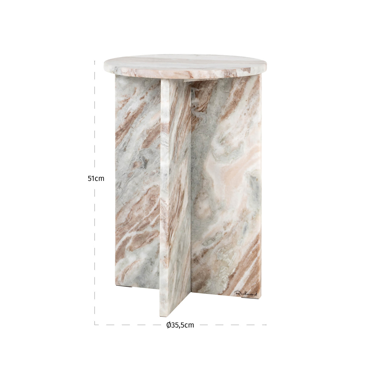 Richmond Interiors Beistelltisch Vevey Blush beige Beistelltisch Richmond Interiors